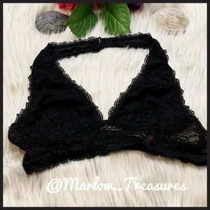 Victoria's Secret Lined Lace Halter Bralette Bra S